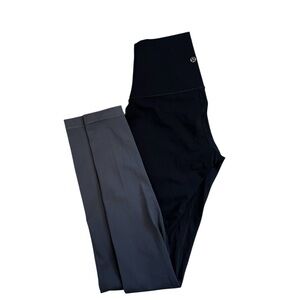 lululemon athletica Black and Gray Leggings